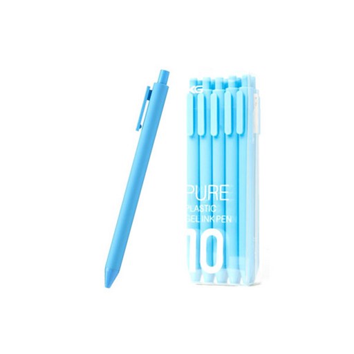 KACO PURE 컬러 소프트 젤펜 블랙심 0.5mm 10p