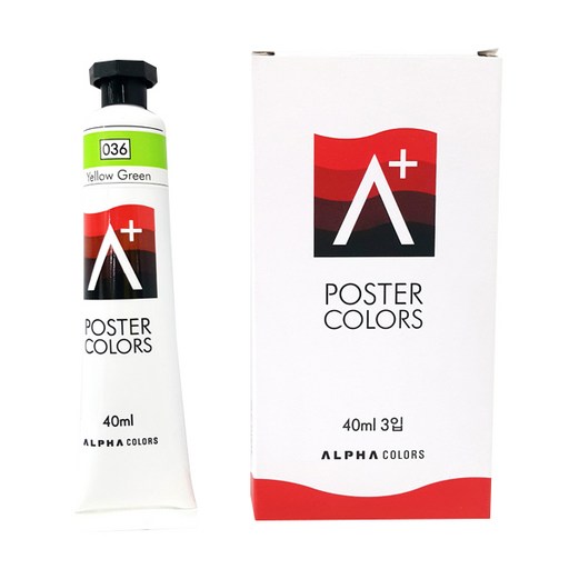 알파색채 포스터물감낱색 A+ 036 YellowGreen