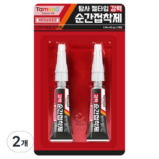 탐사 젤타입 강력 순간접착제 2p