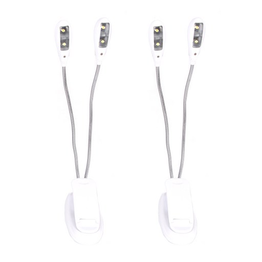 2 Head 4 LED 집게형 스탠드 북라이트 2p