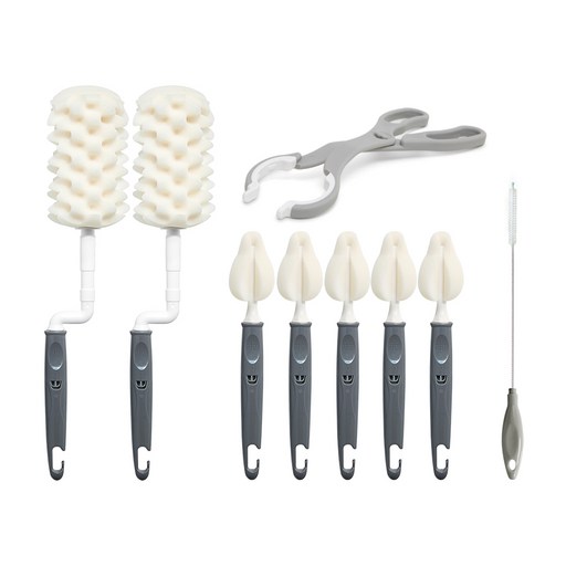 리에또 젖병세척 키트D 앵두회전형젖병솔2p + 젖꼭지솔5p + 젖병집게 + 빨대세척솔