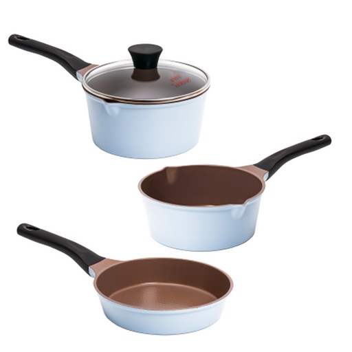 포시즌 국산 미니멀라이프 후라이팬 주방용품 18cm 4종세트