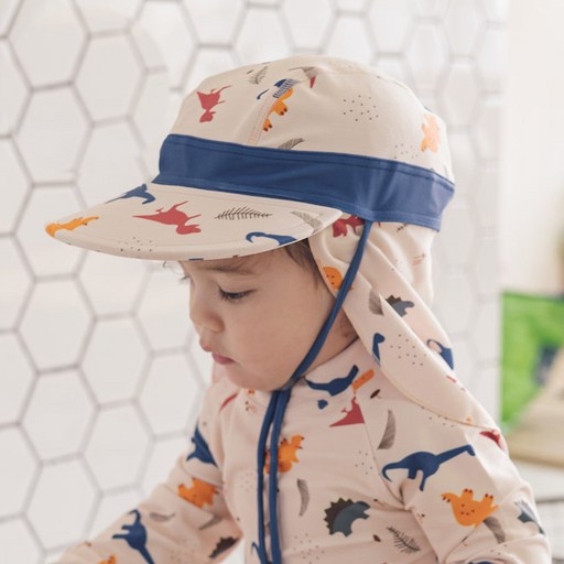IAMBEBE 侏羅紀世界 幼童遮陽護頸帽