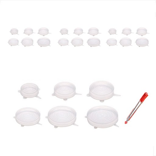웰피아 생생락 만능 실리콘 덮개 6종 x 4p + 가오리 집게 세트