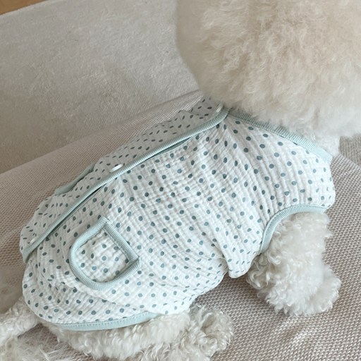 바이담수미 강아지 큐트 땡땡이 조끼