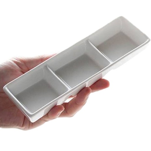 블루스토머 수채화 물감 파레트 접시 C타입 화이트 18 x 5.8 x 2.5 cm