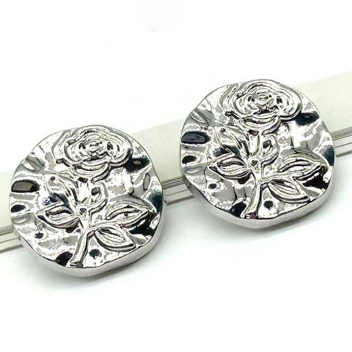 앤틱 로즈 엠보싱 포인트 DIY 의류 액세서리 부자재 콩단추 20mm