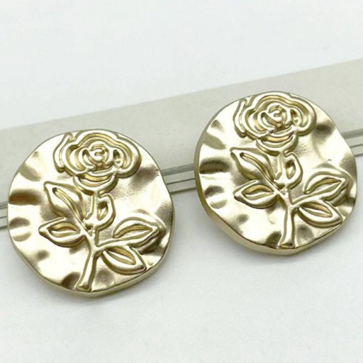 앤틱 로즈 엠보싱 포인트 DIY 의류 액세서리 부자재 콩단추 20mm