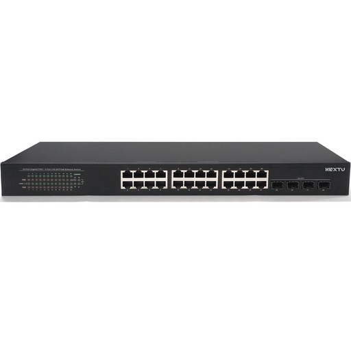 넥스트유 기가 24포트 POE+ 10G 4SFP+ 스위칭허브 450W