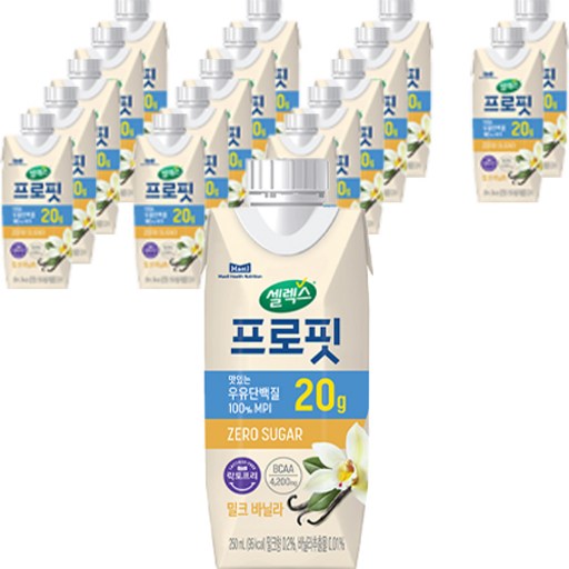 셀렉스 프로핏 우유단백질 밀크 바닐라 250ml 18개