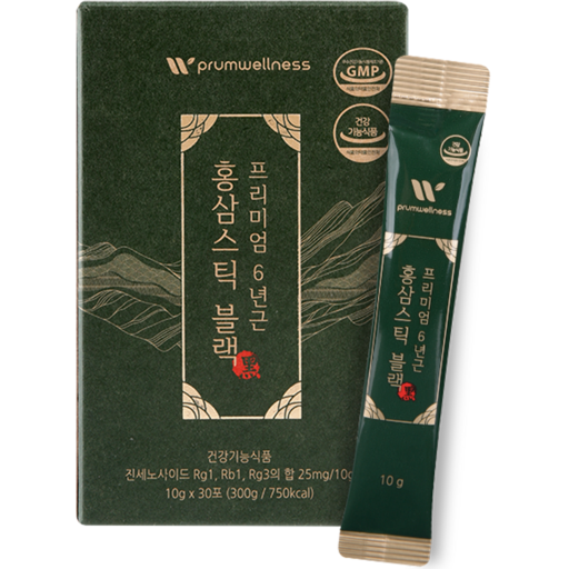 푸름웰니스 프리미엄 6년근 홍삼스틱 블랙 25mg
