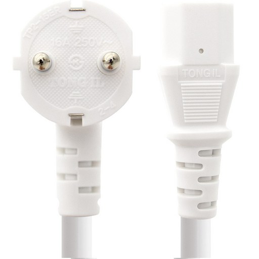 솔탑 국산 고용량 AC코드 16A 파워케이블 220V 화이트 SOLTOP-1415