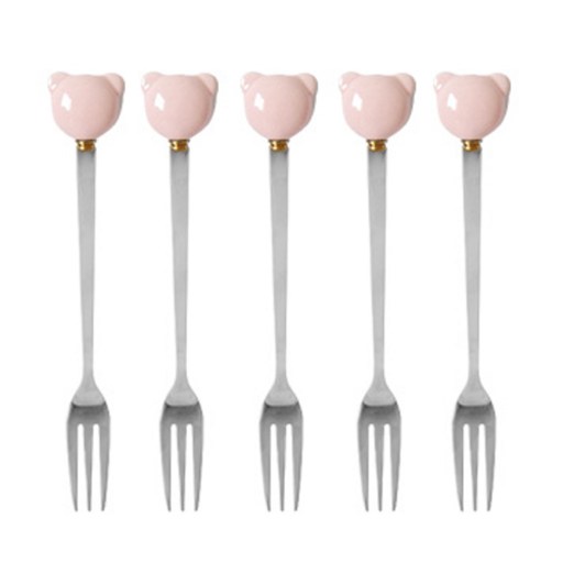라임올리브 바네 곰돌이 티포크