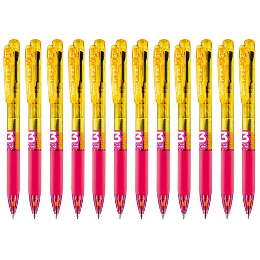 모나미 플립3 형광 볼펜 0.7mm