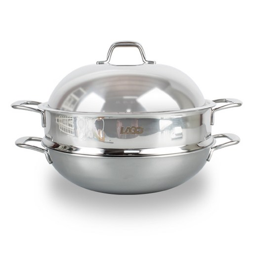 라고 5ply 스테인레스스틸 엠보싱 찜웍 37cm