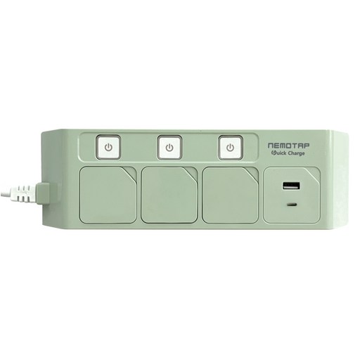 네모탭 고속충전 C타입 3.0A 스위치 개별 멀티탭 3구 SY-NA3 USB CT-2