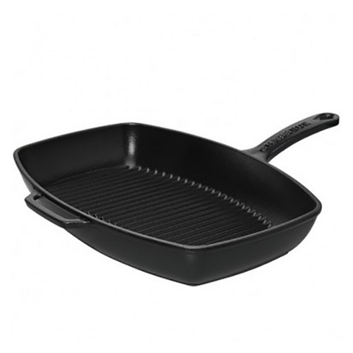 차세르 무쇠손잡이 직사각 그릴팬 블랙 28 x 24 cm