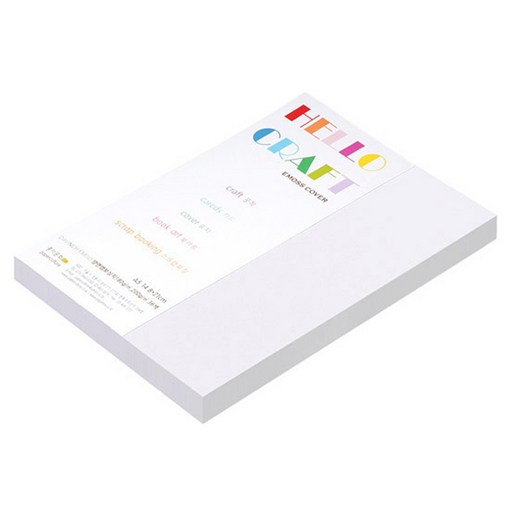 종이문화 다빈치엠보 두꺼운 양면엠보싱지 No 00 스노우화이트 180g A5