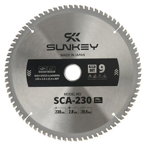 썬키 일제 원형톱날 팁쏘 알루미늄용 SCA-230