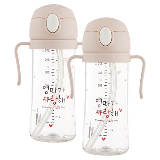 해님 낫싱 올인원 PA 원터치 빨대컵 엄마가 사랑해 270ml