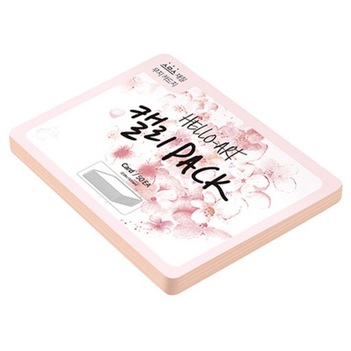 종이문화 헬로우 아트 캘리팩 두꺼운 스므스 카드 200g 24 핑크