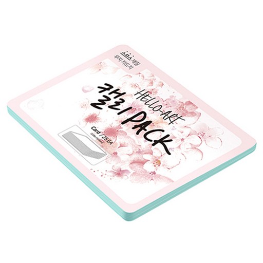 종이문화 헬로우 아트 캘리팩 두꺼운 스므스 카드 200g 16 스카이블루