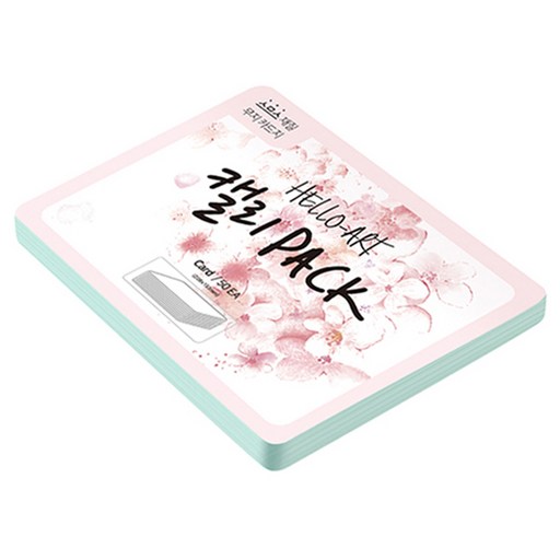종이문화 헬로우 아트 캘리팩 두꺼운 스므스 카드 200g 15 아쿠아블루