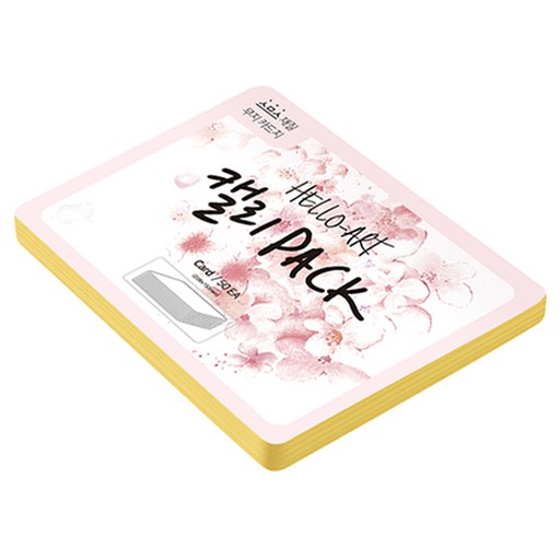 종이문화 헬로우 아트 캘리팩 두꺼운 스므스 카드 200g 06 딥옐로우