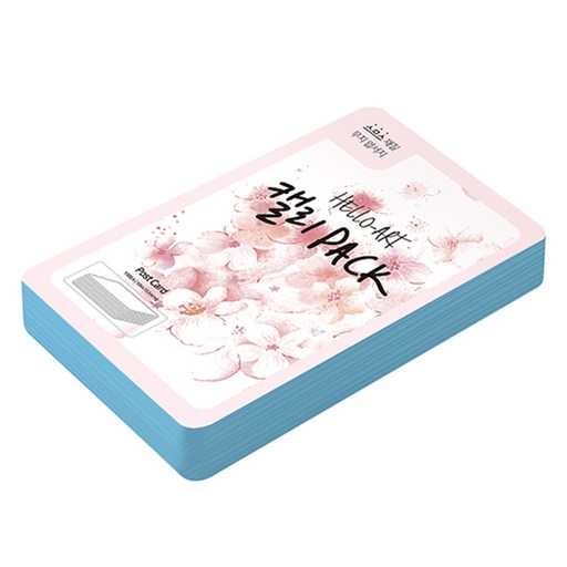 종이문화 헬로우아트캘리팩 두꺼운 스므스 엽서 200g 17 딥블루
