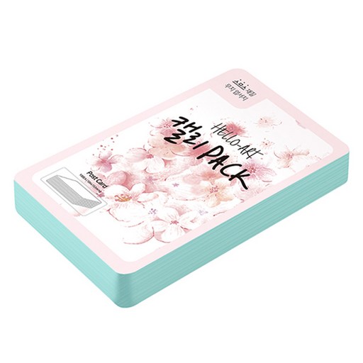 종이문화 헬로우아트캘리팩 두꺼운 스므스 엽서 200g 16 스카이블루