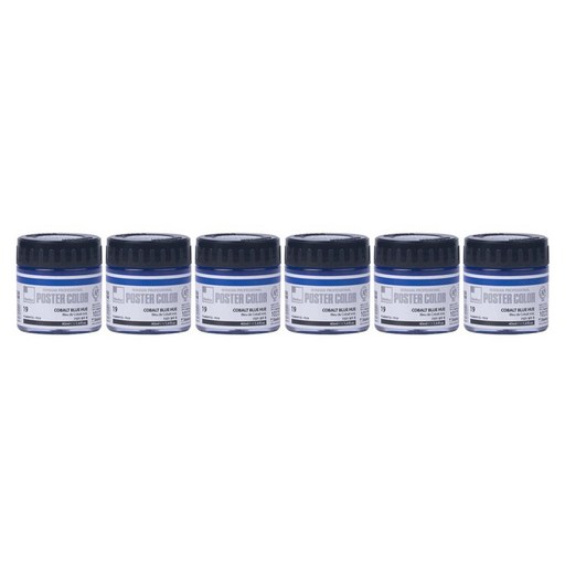 신한화구 전문가 포스터 컬러 Jar 물감 19번 코발트 블루 휴 6p