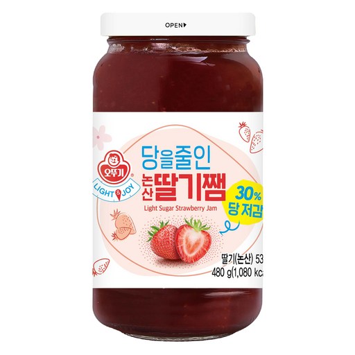 오뚜기 LIGHT 앤 JOY 당을줄인 논산 딸기쨈