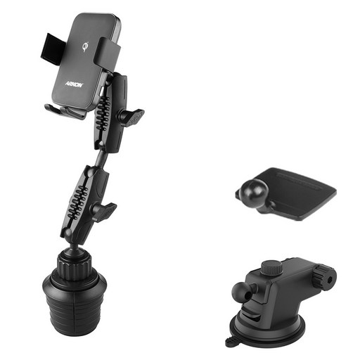 ARKON FOD2 더블로버스트 차량용 컵홀더 듀얼코일 무선충전 핸드폰 거치대 DWCRM2X323