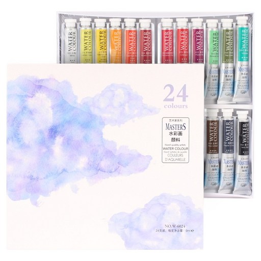 시나아트 수채화 물감 9ml x 24종 세트