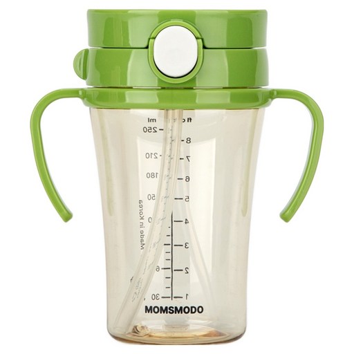맘스모도 세척편한 유아 PPSU 원터치 빨대컵 250ml