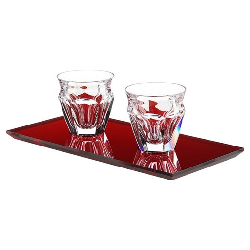 Baccarat 크리스탈 아코어 트레이 커피 잔 세트 2805283
