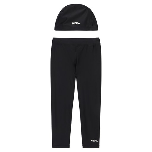 네파키즈 아동용 래시가드 베이직 레깅스 + 수영모 세트