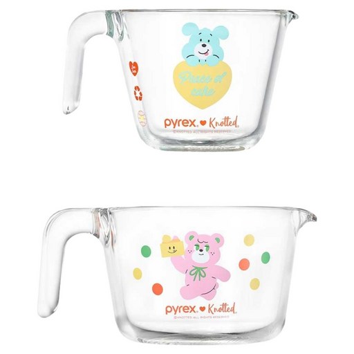 파이렉스 노티드 계량컵 250ml + 1L 세트