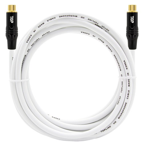 HDTOP RCA 암암 FF 연장 케이블 화이트 HT-TP1108