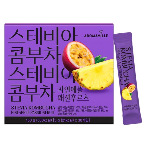 스테비아 콤부차 파인애플 패션후르츠