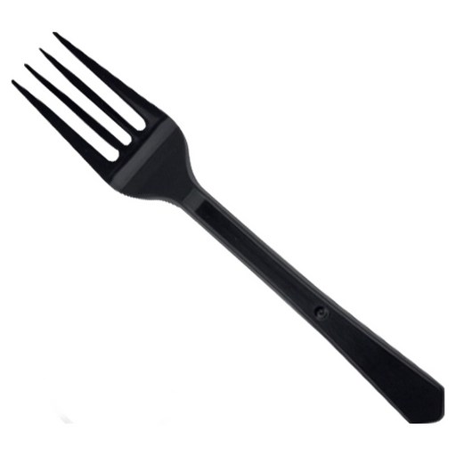 일회용 포크 검정