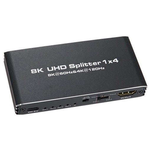 컴스마트 2.1 1-4 8K 60Hz 4K 120Hz EDID 수동스위치 HDMI 분배기 OU080