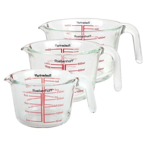 레벤호프 내열 유리 계량컵 250ml + 500ml + 1000ml 세트