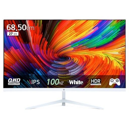 픽셀아트 QHD 화이트 100Hz IPS 27형 일반 모니터