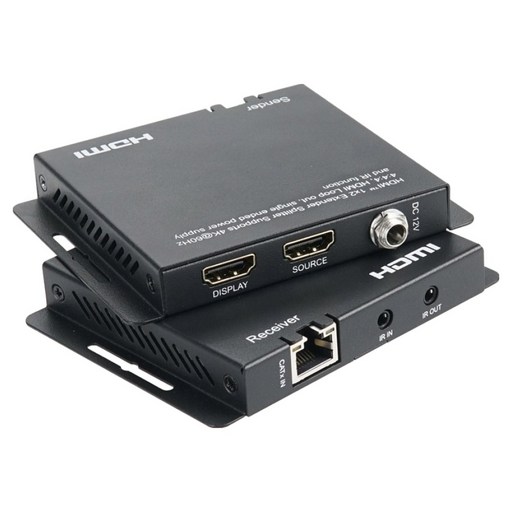 컴스마트 HDMI 리피터 송수신기 1:2 양방향 IR 4K 60Hz HDR 70m