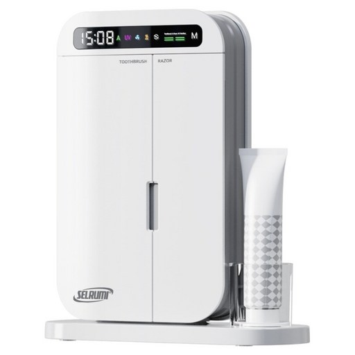 셀루미 케어밀리 24시간 자동화 살균 건조 스탠드 벽걸이형 스마트 칫솔 살균기, SELTSD580AT, 매트 화이트