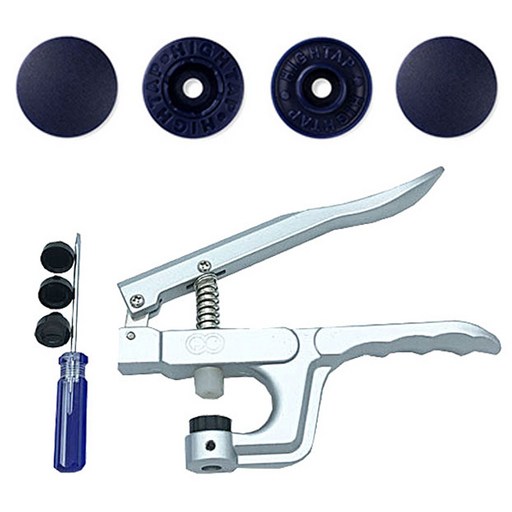 스냅 티단추 손몰드 기구 + 똑딱이 스냅 티단추 4종 x 20p 세트 13mm T-040