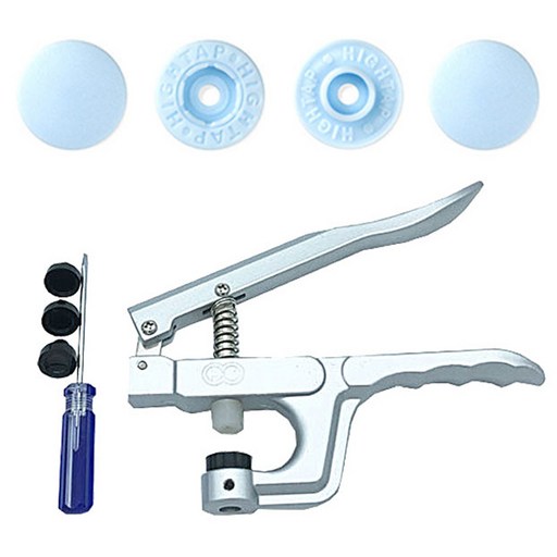 스냅 티단추 손몰드 기구 + 똑딱이 스냅 티단추 4종 x 20p 세트 11mm T-542