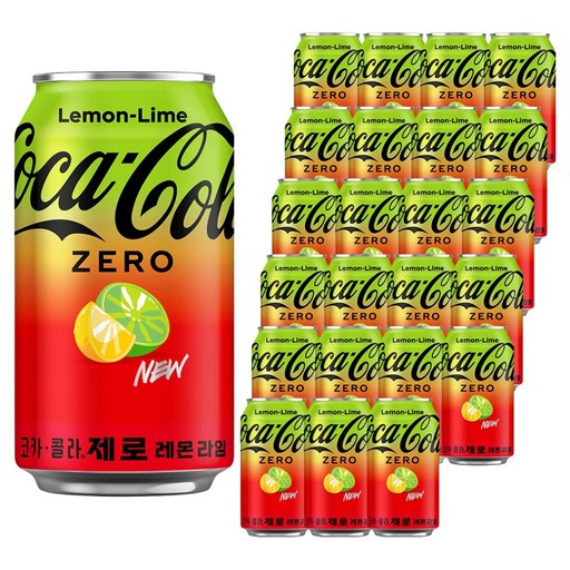 코카콜라 제로 레몬라임, 350ml, 24개