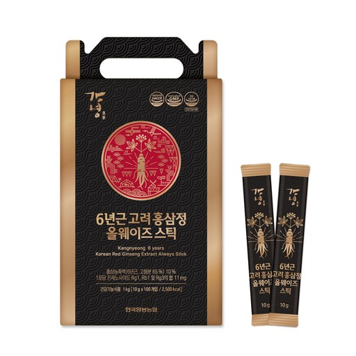 한국양봉 강녕 6년근 고려 홍삼정 올웨이즈 스틱 100p